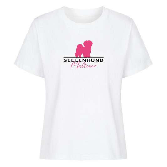 Premium Damen-Shirt "Malteser - Seelenhund" Weiß – hunde-shirt.de