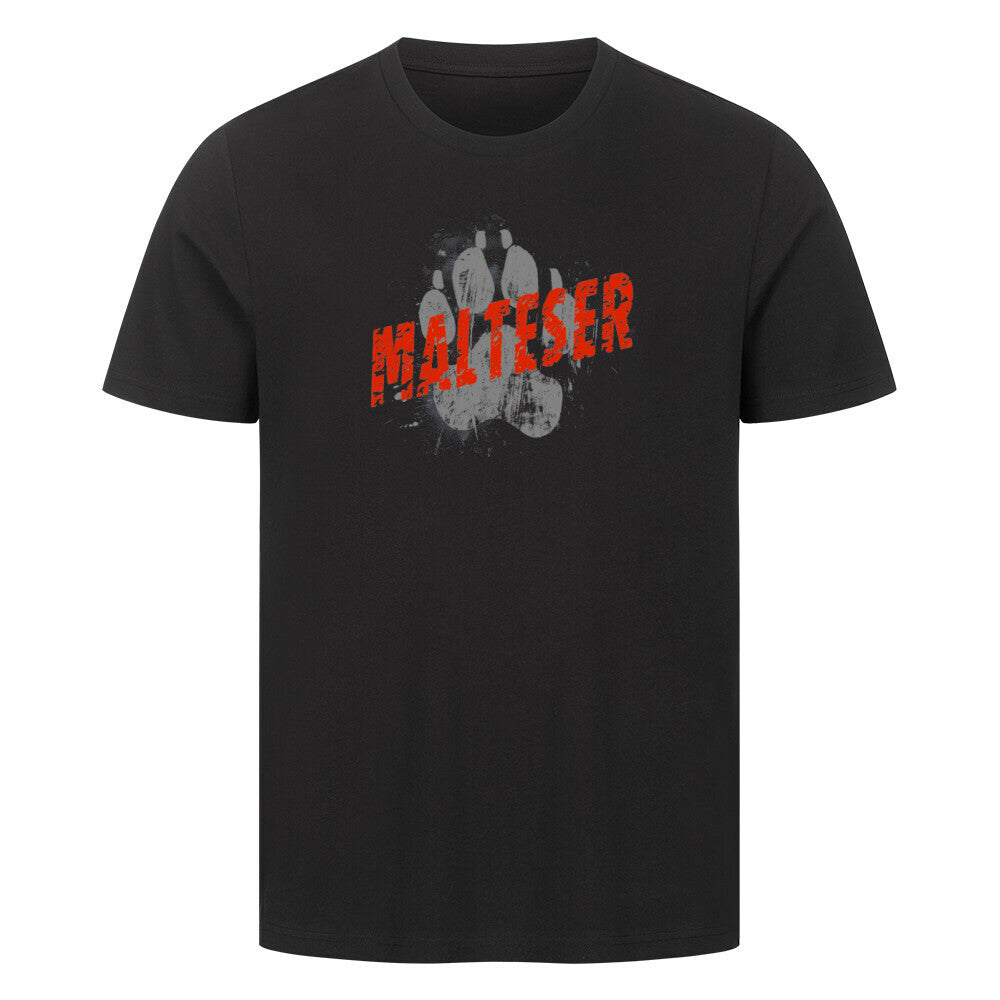 Premium T-Shirt "Malteser - PAW" Schwarz – hunde-shirt.de