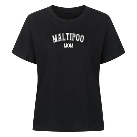 Premium Damen-Shirt "Maltipoo - MOM" Schwarz – hunde-shirt.de