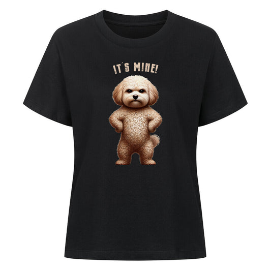 Premium Damen-Shirt "Maltipoo - It´s mine!" Schwarz – hunde-shirt.de