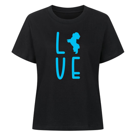 Premium Damen-Shirt "Maltipoo - Love" Schwarz – hunde-shirt.de