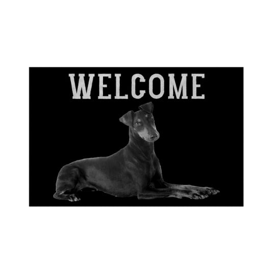 Fußmatte "Manchester Terrier - WELCOME" Weiß – hunde-shirt.de