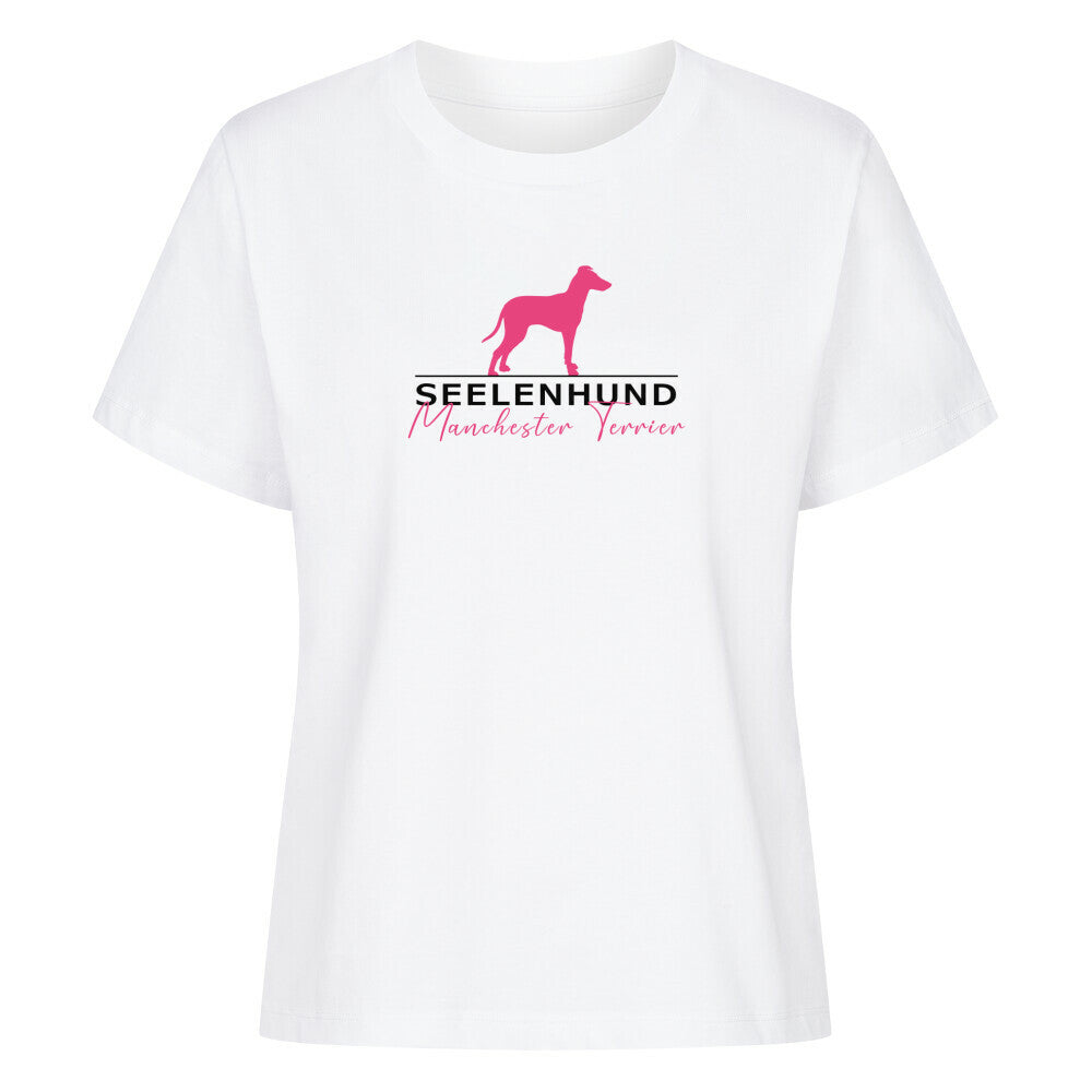 Premium Damen-Shirt "Manchester Terrier - Seelenhund" Weiß – hunde-shirt.de