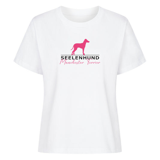 Premium Damen-Shirt "Manchester Terrier - Seelenhund" Weiß – hunde-shirt.de