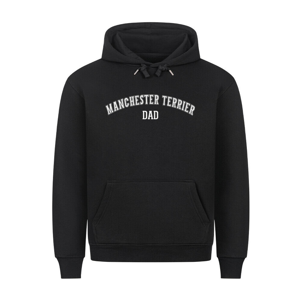 Premium Hoodie "Manchester Terrier - DAD" Schwarz – hunde-shirt.de
