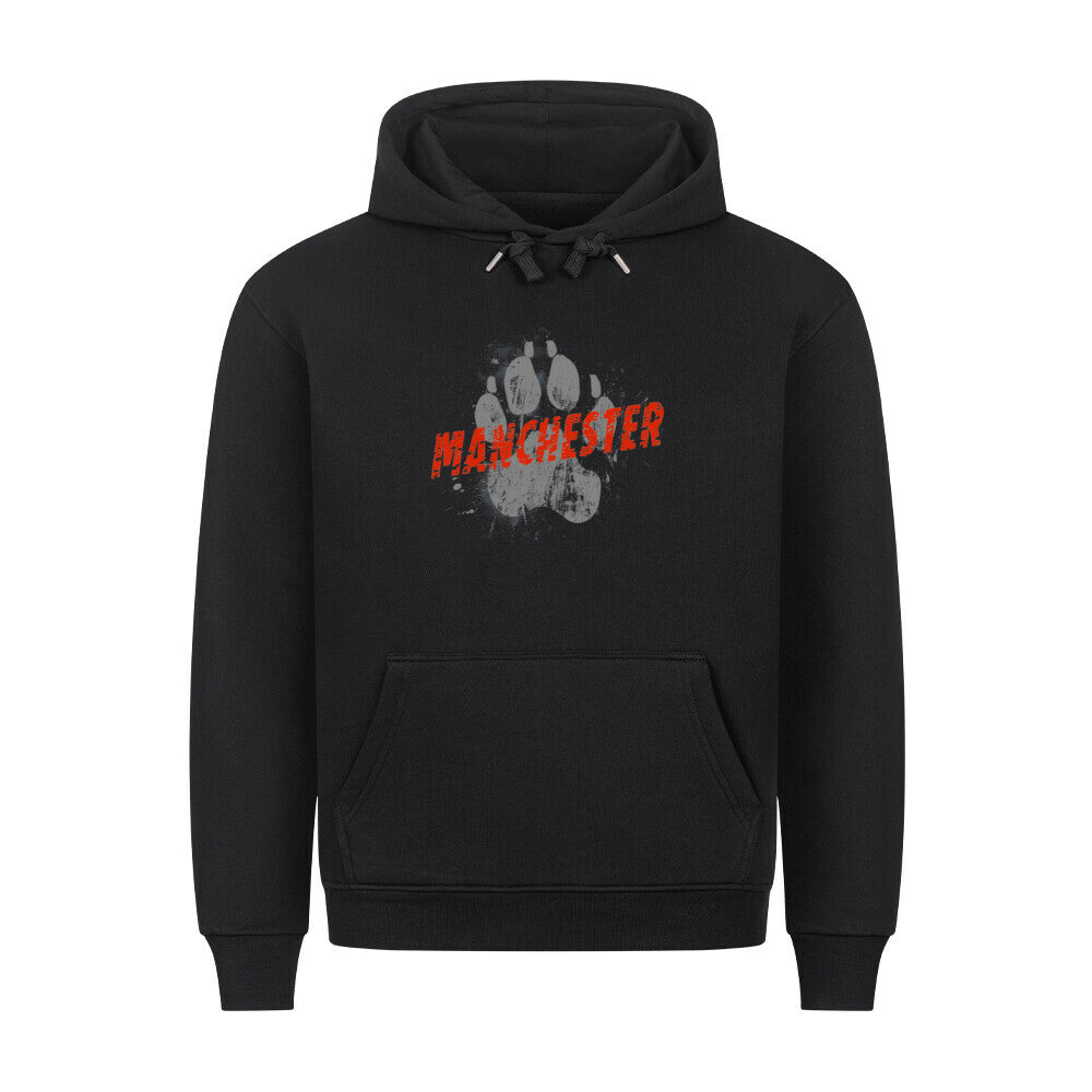 Premium Hoodie "Manchester Terrier - PAW" Schwarz – hunde-shirt.de