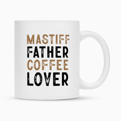 Tasse "Mastiff - Father" Weiß – hunde-shirt.de