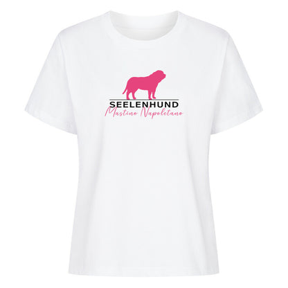 Premium Damen-Shirt "Mastino - Seelenhund" Weiß – hunde-shirt.de