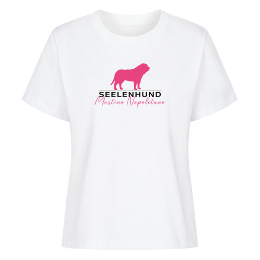 Premium Damen-Shirt "Mastino - Seelenhund" Weiß – hunde-shirt.de