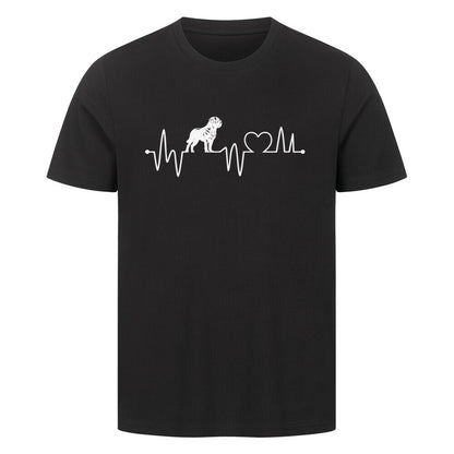 Premium T-Shirt "Mastino - Heartbeat" Schwarz – hunde-shirt.de