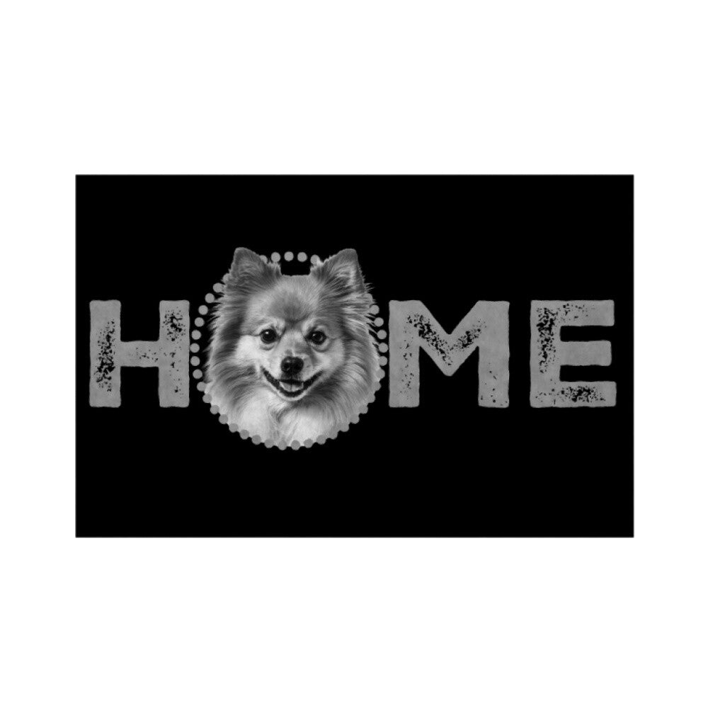 Fußmatte "Mittelspitz - HOME-Edition" Weiß – hunde-shirt.de