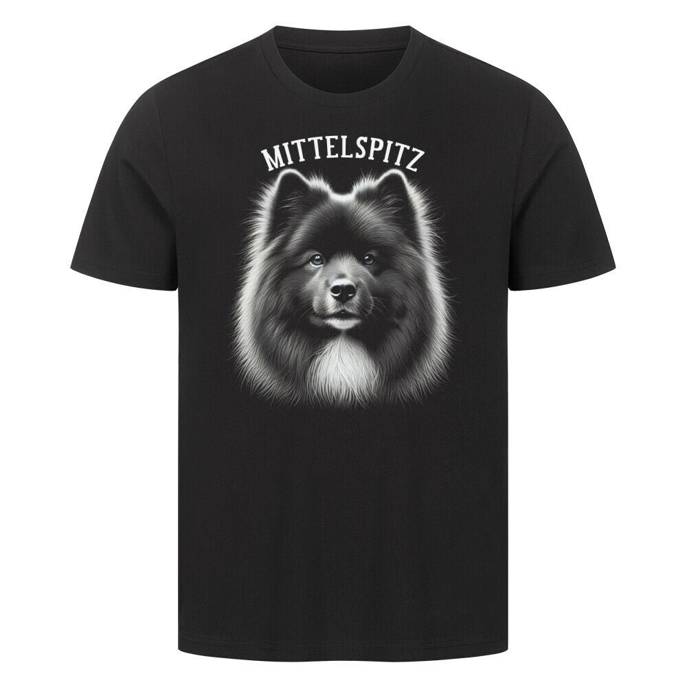 Premium T-Shirt "Mittelspitz - Pure" Schwarz – hunde-shirt.de