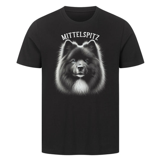 Premium T-Shirt "Mittelspitz - Pure" Schwarz – hunde-shirt.de