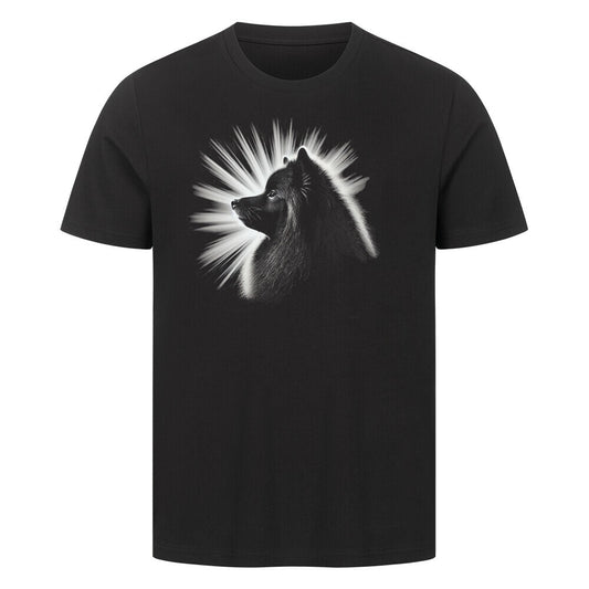 Premium T-Shirt "Mittelspitz - Shine" Schwarz – hunde-shirt.de