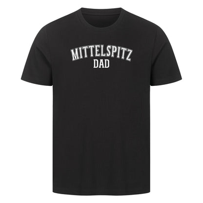 Premium T-Shirt "Mittelspitz - DAD" Schwarz – hunde-shirt.de