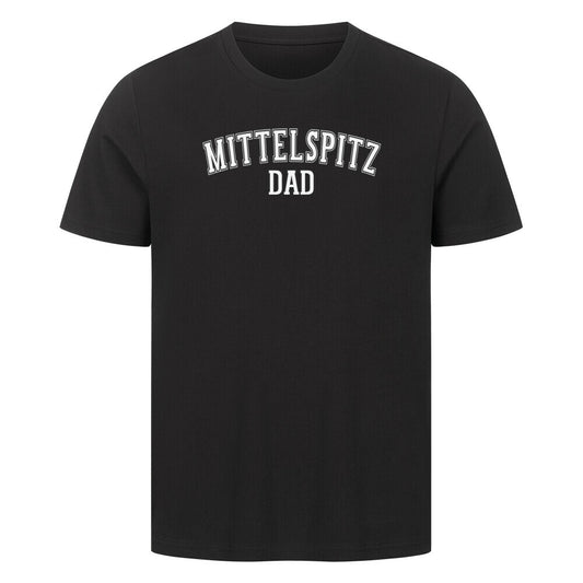 Premium T-Shirt "Mittelspitz - DAD" Schwarz – hunde-shirt.de