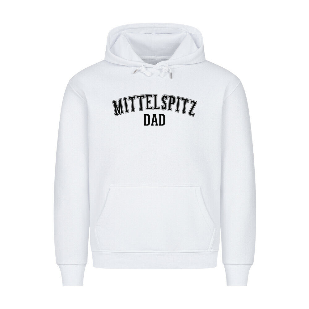 Premium Hoodie "Mittelspitz - DAD" Weiß – hunde-shirt.de