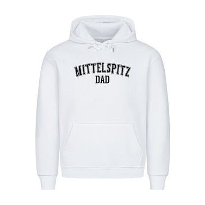 Premium Hoodie "Mittelspitz - DAD" Weiß – hunde-shirt.de