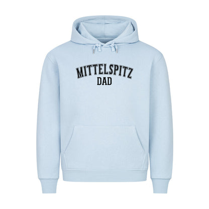 Premium Hoodie "Mittelspitz - DAD" Babyblau – hunde-shirt.de