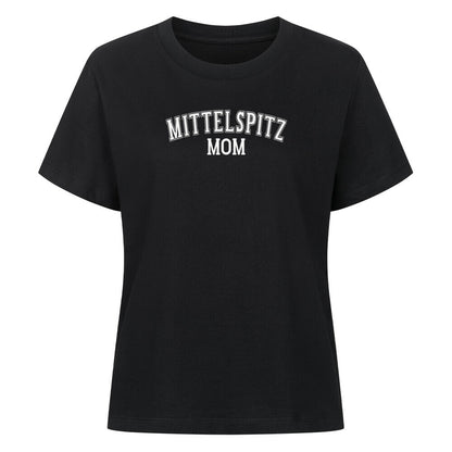 Premium Damen-Shirt "Mittelspitz - MOM" Schwarz – hunde-shirt.de