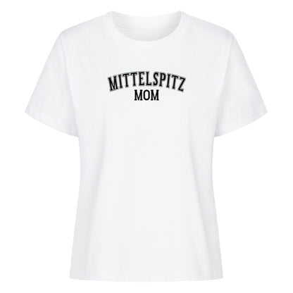 Premium Damen-Shirt "Mittelspitz - MOM" Weiß – hunde-shirt.de