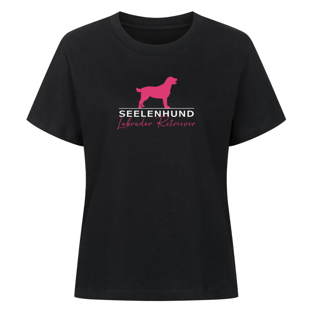 Premium Damen-Shirt "Labrador - Seelenhund" Schwarz – hunde-shirt.de