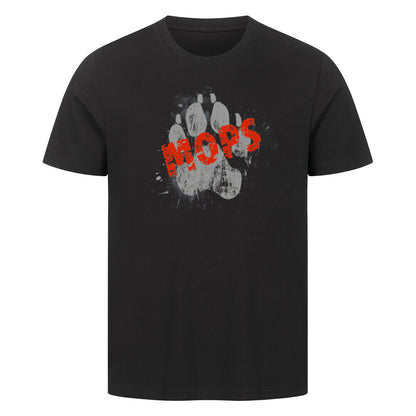 Premium T-Shirt "Mops - PAW" Schwarz – hunde-shirt.de