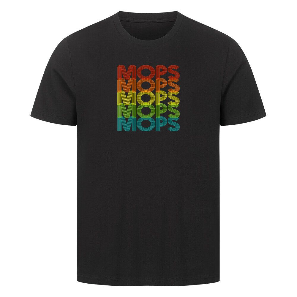 Premium T-Shirt "Mops - RETRO" Schwarz – hunde-shirt.de