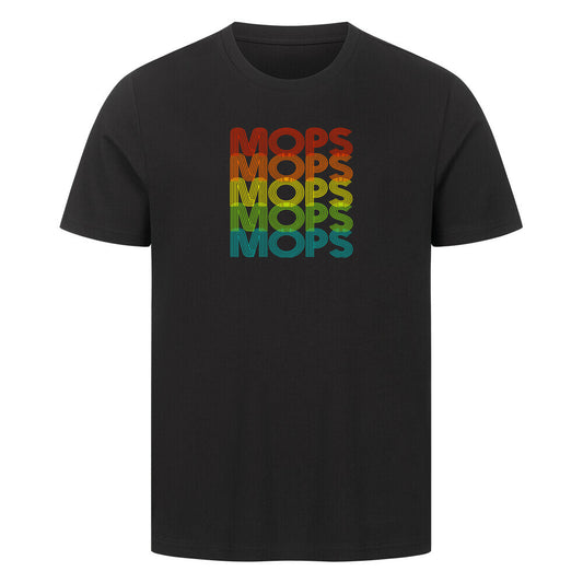 Premium T-Shirt "Mops - RETRO" Schwarz – hunde-shirt.de