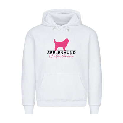 Premium Hoodie "Neufundländer - Seelenhund" Weiß – hunde-shirt.de