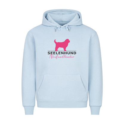 Premium Hoodie "Neufundländer - Seelenhund" Babyblau – hunde-shirt.de
