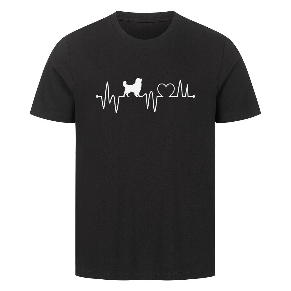 Premium T-Shirt "Neufundländer - Heartbeat" Schwarz – hunde-shirt.de