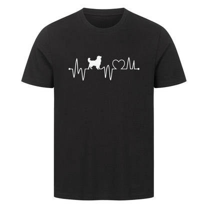 Premium T-Shirt "Neufundländer - Heartbeat" Schwarz – hunde-shirt.de