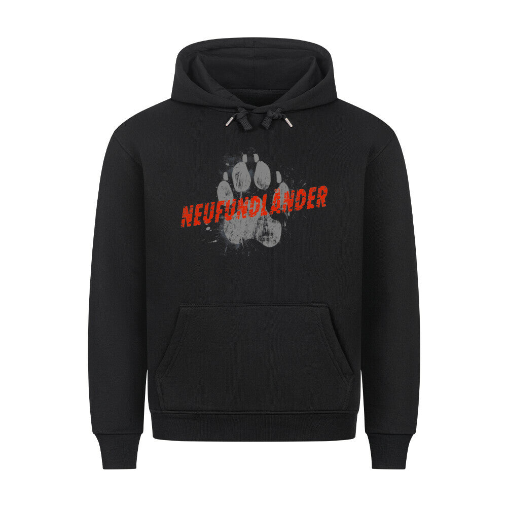Premium Hoodie "Neufundländer - PAW" Schwarz – hunde-shirt.de