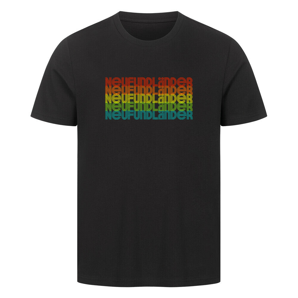 Premium T-Shirt "Neufundländer - RETRO" Schwarz – hunde-shirt.de