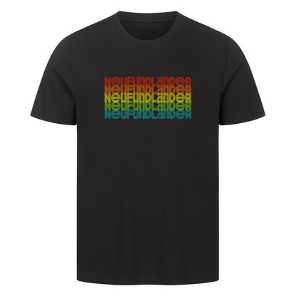 Premium T-Shirt "Neufundländer - RETRO" Schwarz – hunde-shirt.de