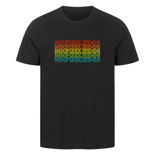 Premium T-Shirt "Neufundländer - RETRO" Schwarz – hunde-shirt.de