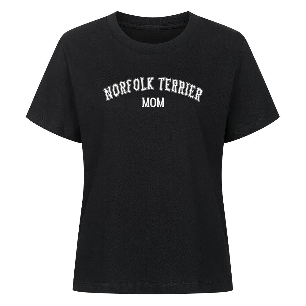 Premium Damen-Shirt "Norfolk - MOM" Schwarz – hunde-shirt.de
