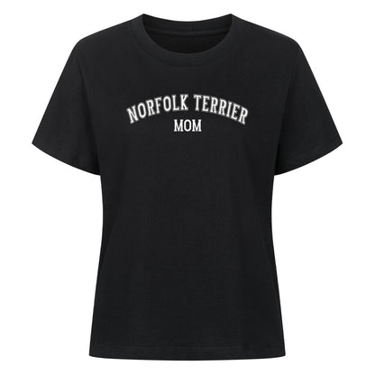 Premium Damen-Shirt "Norfolk - MOM" Schwarz – hunde-shirt.de