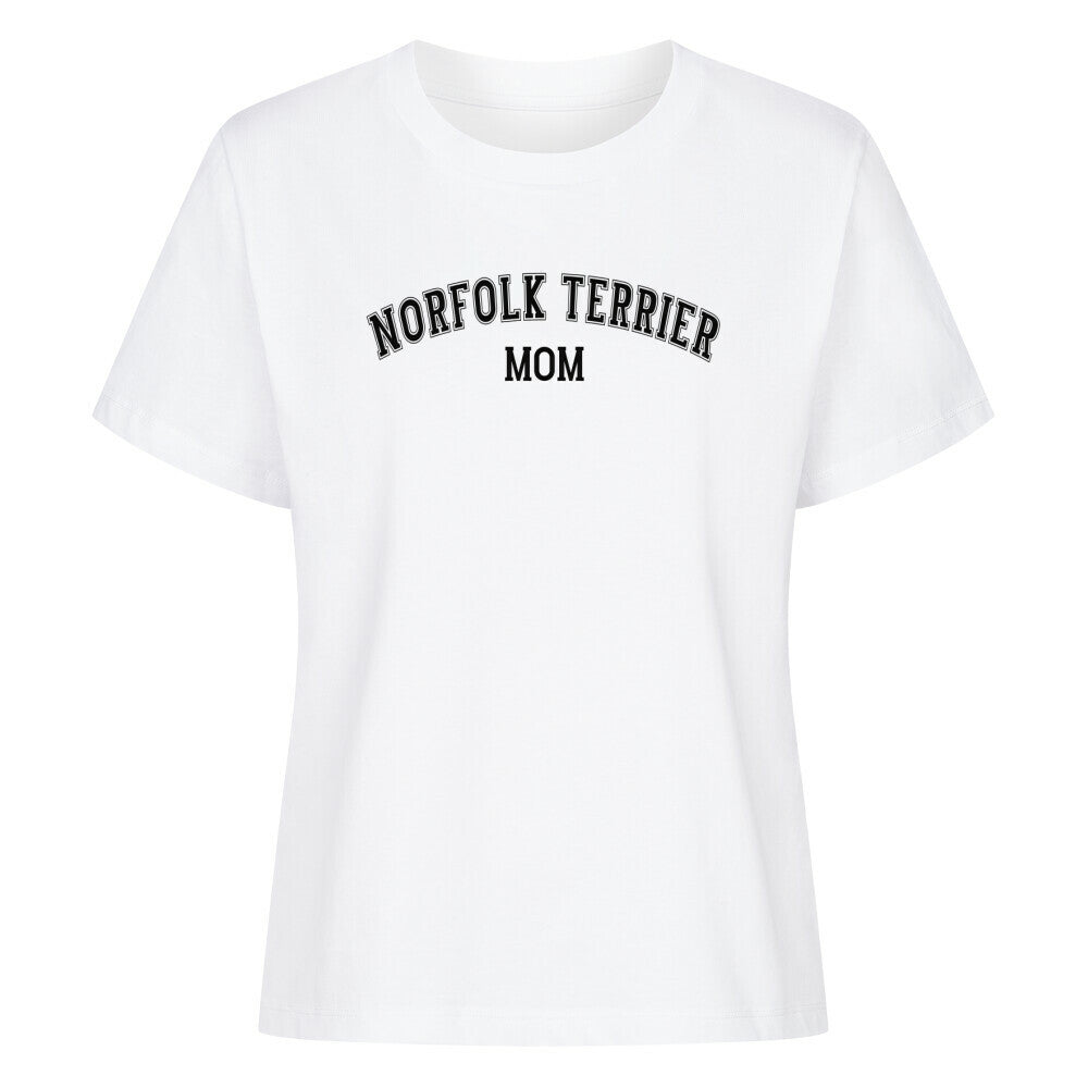 Premium Damen-Shirt "Norfolk - MOM" Weiß – hunde-shirt.de