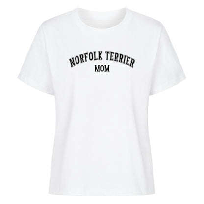 Premium Damen-Shirt "Norfolk - MOM" Weiß – hunde-shirt.de