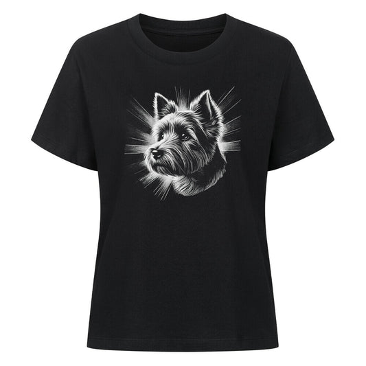 Premium Damen-Shirt "Norwich Terrier - Shine" Schwarz – hunde-shirt.de