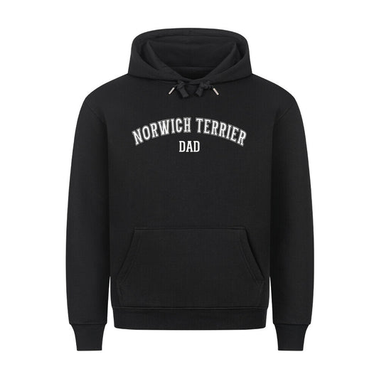 Premium Hoodie "Norwich Terrier - DAD" Schwarz – hunde-shirt.de