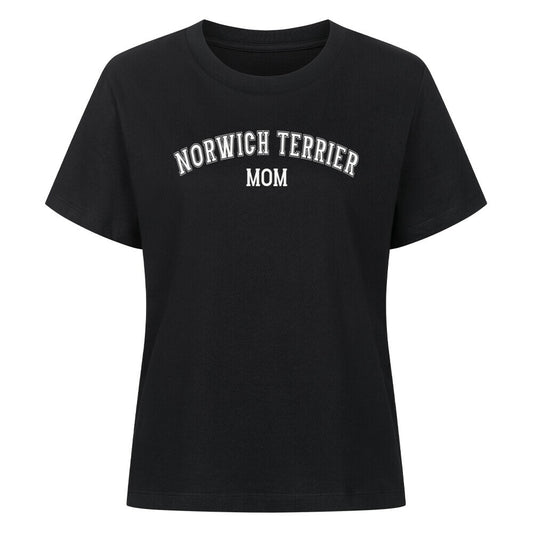 Premium Damen-Shirt "Norwich Terrier - MOM" Schwarz – hunde-shirt.de