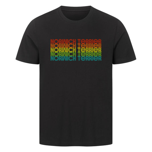Premium T-Shirt "Norwich Terrier - RETRO" Schwarz – hunde-shirt.de
