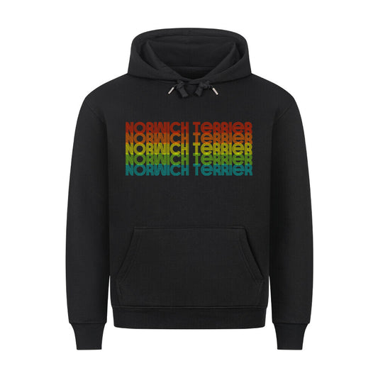 Premium Hoodie "Norwich Terrier - RETRO" Schwarz – hunde-shirt.de