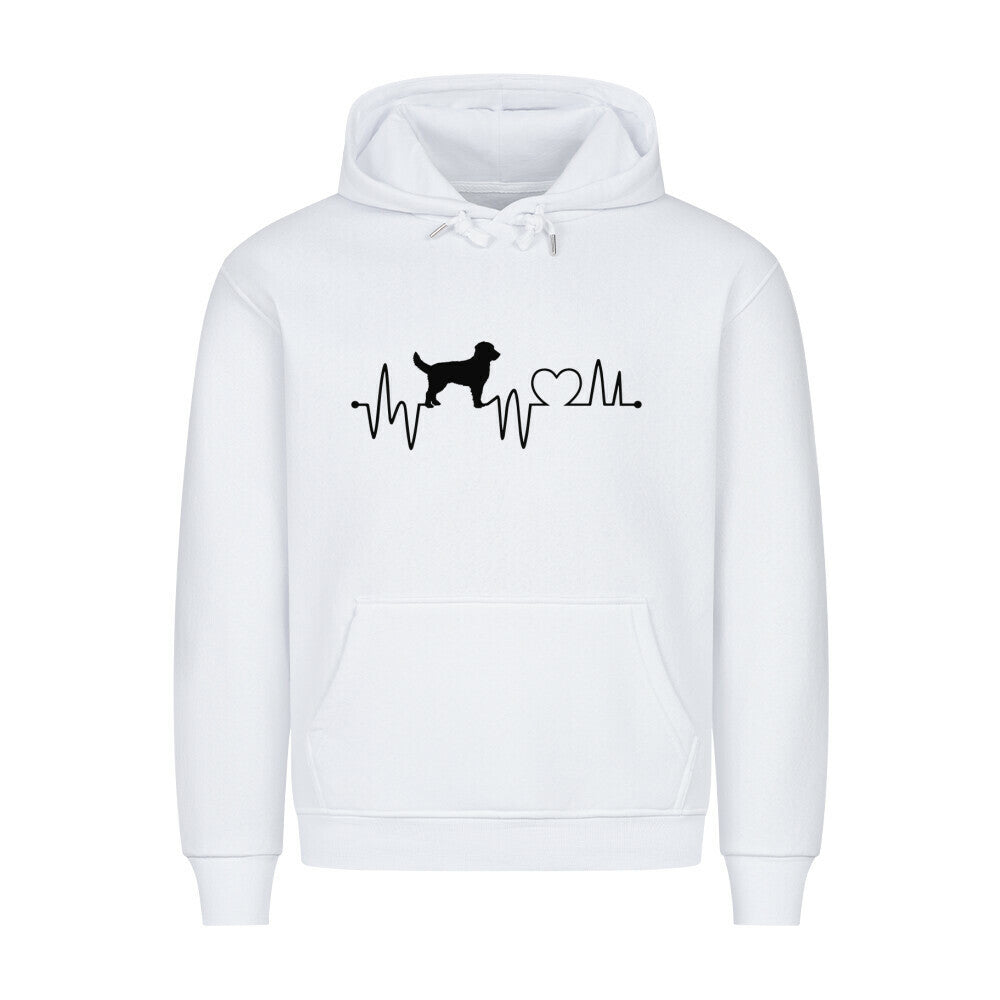 Premium Hoodie "Nova Scotia - Heartbeat" Weiß – hunde-shirt.de