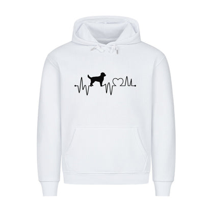 Premium Hoodie "Nova Scotia - Heartbeat" Weiß – hunde-shirt.de