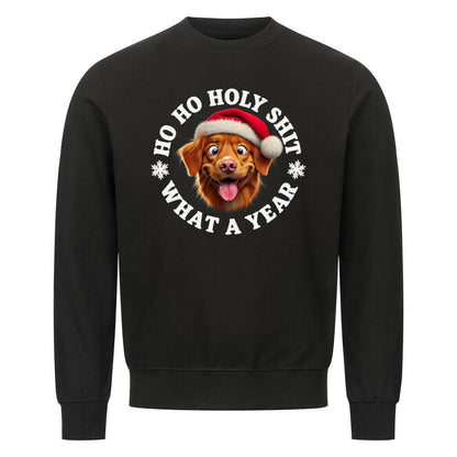 Premium Sweatshirt "Nova Scotia - HO HO..." Schwarz – hunde-shirt.de