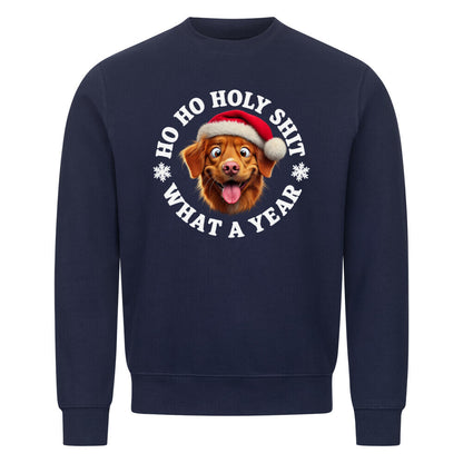 Premium Sweatshirt "Nova Scotia - HO HO..." Navy Blue – hunde-shirt.de